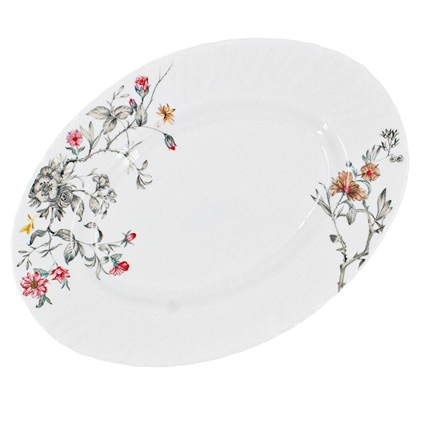 Тарелка подстановочная 35см ЛЕТНЕЕ УТРО (стеклокерамика)