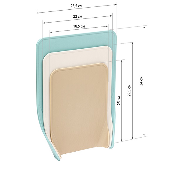 Набор разделочных досок ТРИНИТИ (микс разноцветный) (то)