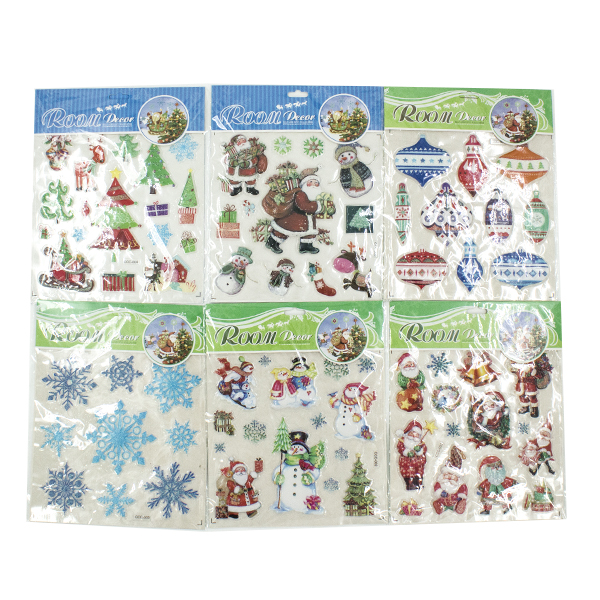 Наклейка новогодняя микс 22*28см