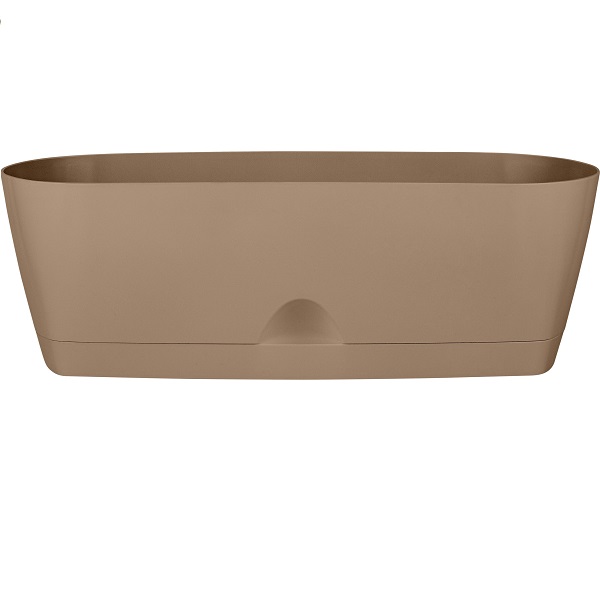 Горшок для суккулентов Amsterdam овальный 25см молочный шоколад (то)