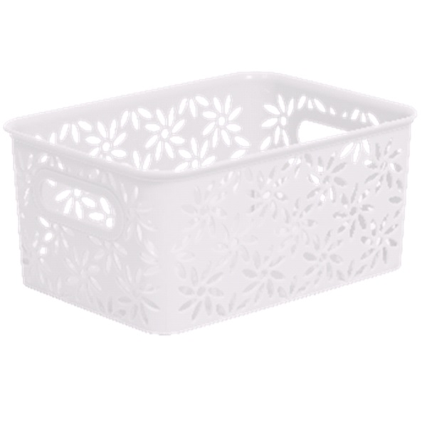 Корзинка "Ромашки" 3л 235х173х105мм (белый) (то)