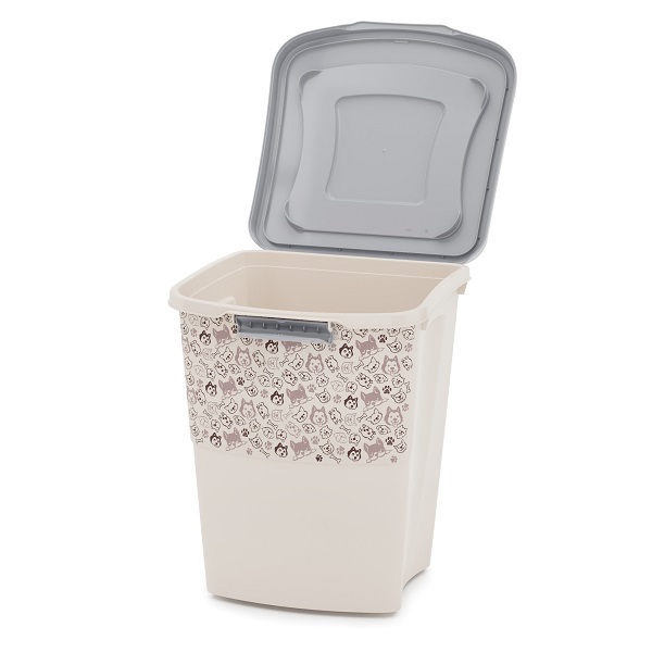 Контейнер ALTA для корма "Друг" 36л (бело-серый) (то)