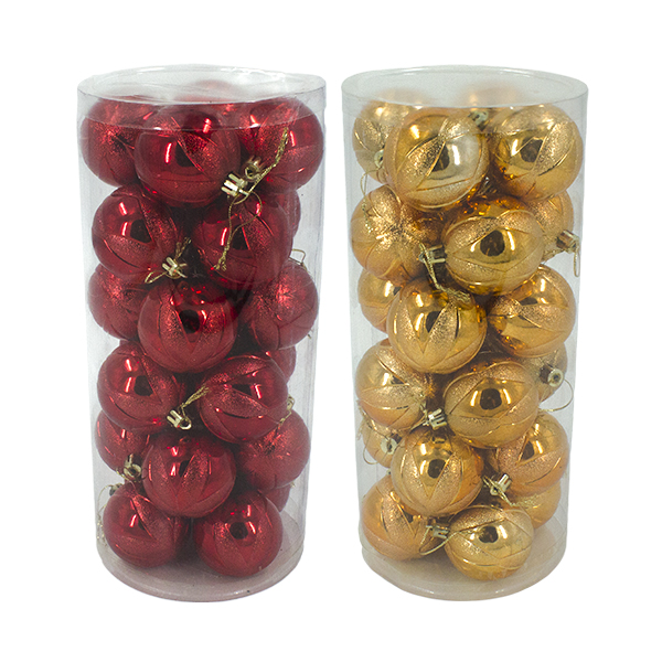 Шары елочные 6см, 24шт