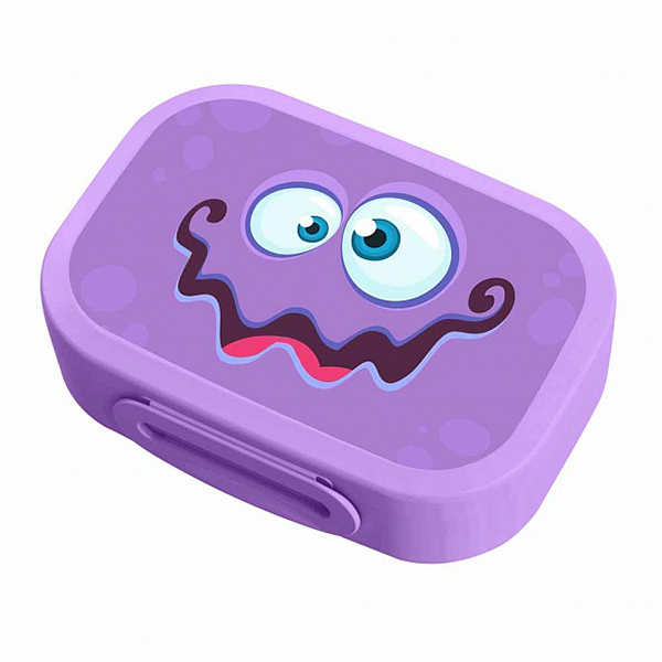 Ланч-бокс с декором 0,98л (сиреневый)(то)