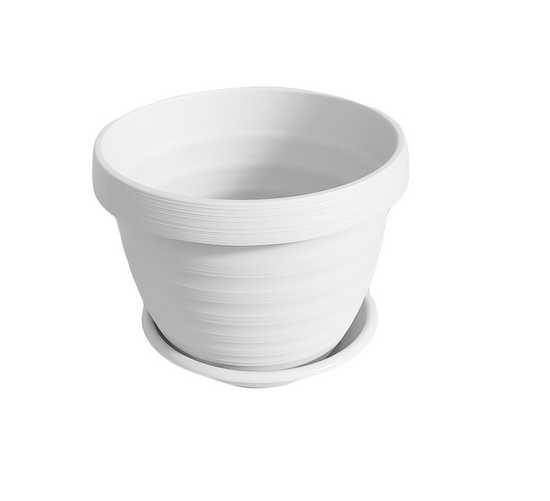 Горшок "Толедо" D17 с поддоном 2,0л белый (то)