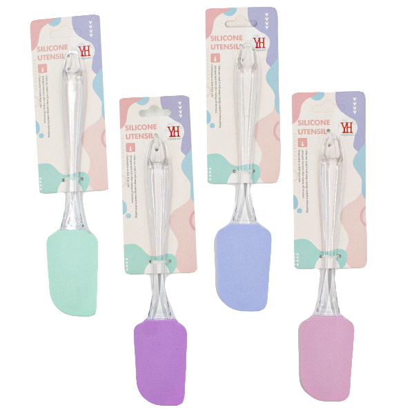 Лопатка кулинарная силиконовая 24*5см, с пластиковой ручкой