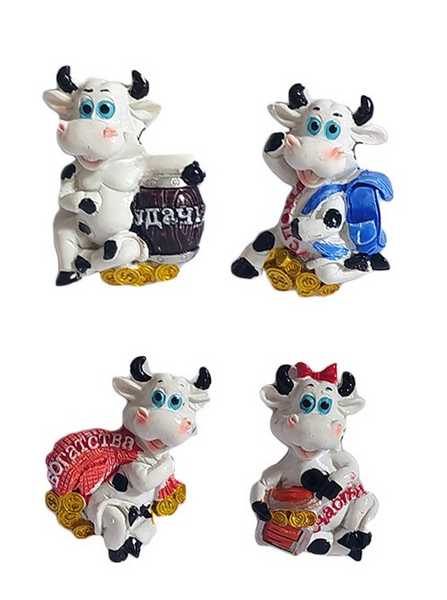 Магнит декоративный ДОВОЛЬНЫЕ КОРОВКИ 6*5см