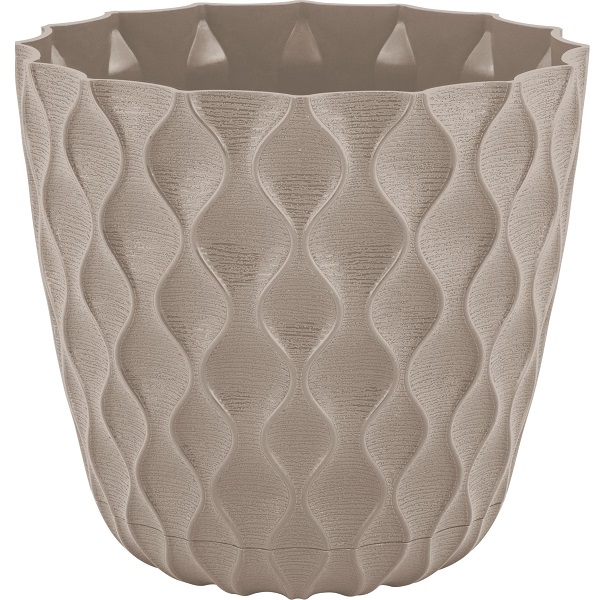 Горшок для цветов Wave D115мм с дренажной сеткой 0,65л французский платан (то)