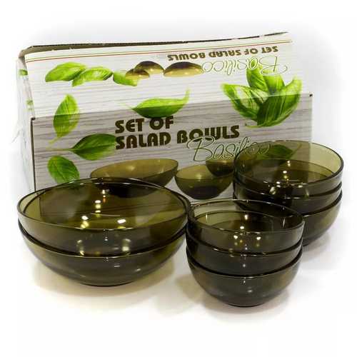 Набор стекл салатников 7+1 предмета Basilico