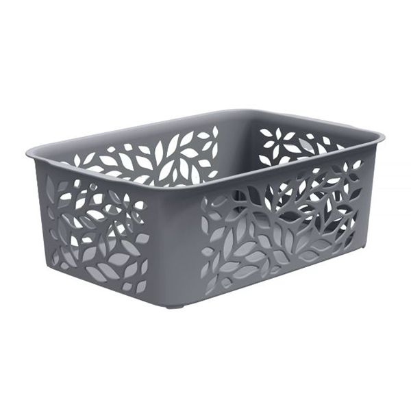Корзина Leaves 2,3л 222х153х81мм (серый)(то)