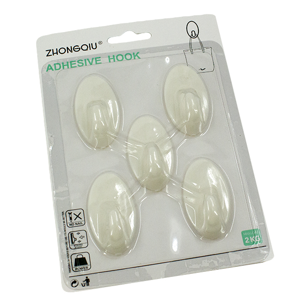 Крючки овальные 5шт (пластик)