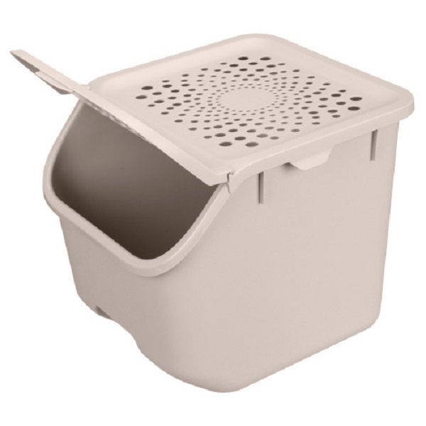 Контейнер для овощей 275х240х240мм 11,3л (Светло-бежевый) (то)