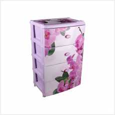 Комод 4-х секционный широкий "Орхидеи"(то)