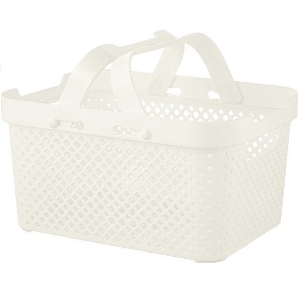 Корзинка STOCKHOLM 350х270х203мм (с руч.) 15л молочный туман (то)