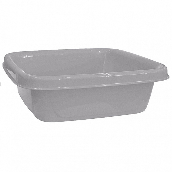 Таз квадратный Step 10л серебряный (то)