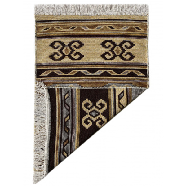 Коврик Kilim Usak из хлопка 50х80 коричневый бежевый Турция