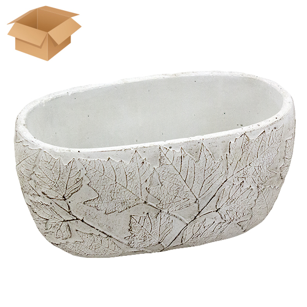 Кашпо керамическое ОСИБАНА светлое 20*12*10см