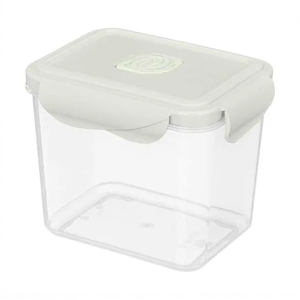 Контейнер для холодильника и СВЧ "ECO STYLE" с клапаном 0,9л св.серый (то)