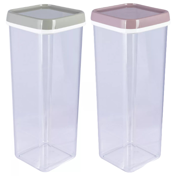 Банка для сыпучих продуктов 2,2л квадратная (то)