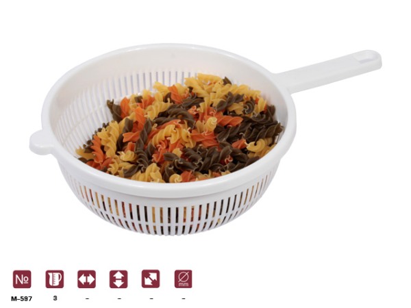Дуршлаг с ручкой D245мм (микс) (то)