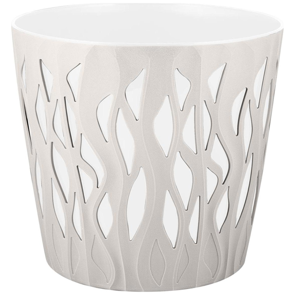 Горшок для цветов Winds D340мм 20л c дренажной вставкой 18,7л белоснежный жасмин (то)