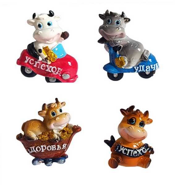 Магнит декоративный БЫЧОК-ЖЕЛАНИЕ 5*5см