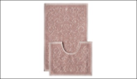 Комплект ковриков из хлопка PAMUKLU розовый  из 2- шт  50х80,50х40  L CADESI Турция