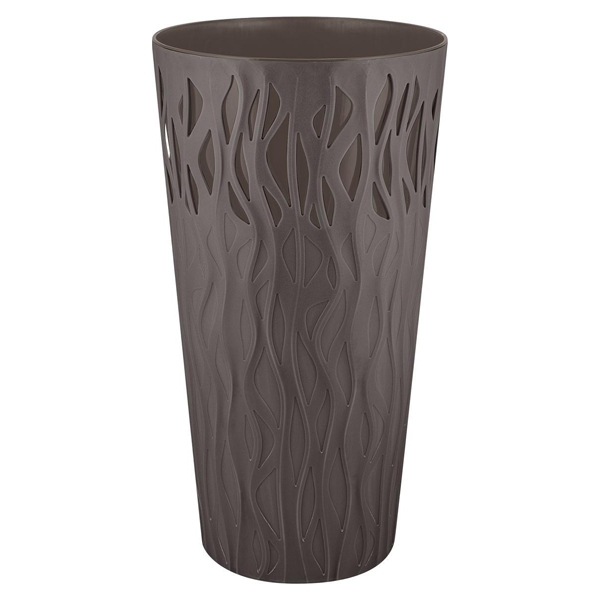 Горшок для цветов Winds D340мм, 40л c дренажной вставкой 18,7л антрацит (то)