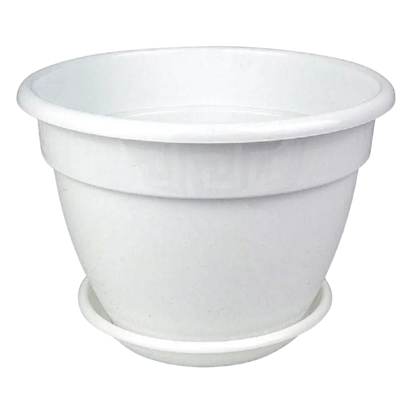 Горшок "Антик", D36 с поддоном 16,6л белый