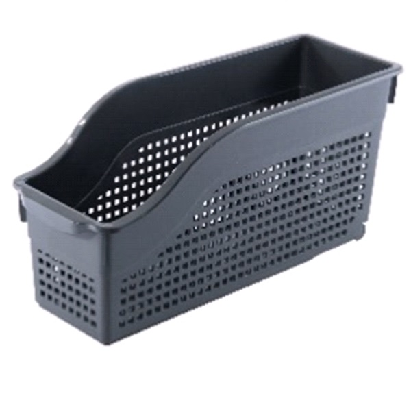 Контейнер "Лофт" хозяйственный на колесах узкий 355х130х170мм (серый) (то)