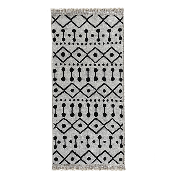 Коврик Kilim GOLD из хлопка 60х90 черный-серый, Турция