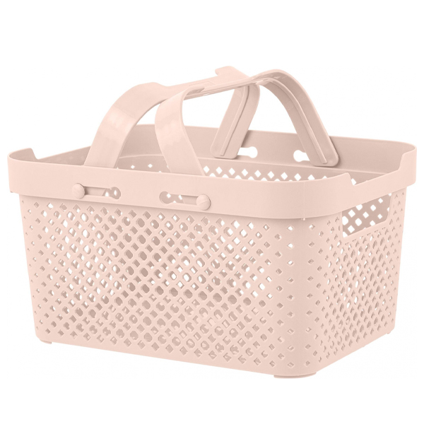 Корзинка Follow Me 260х192х137мм (с руч.) 5л розовый зефир (то)