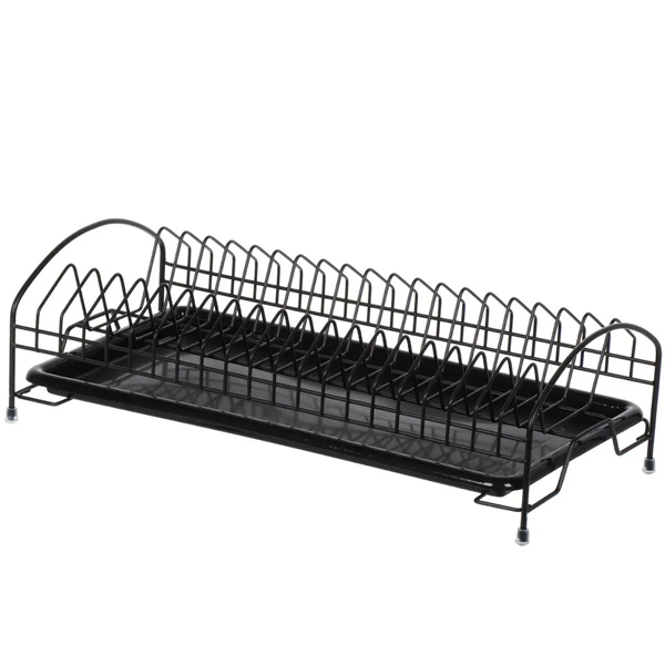 Сушилка для посуды 39*18*10см (металл) Черная