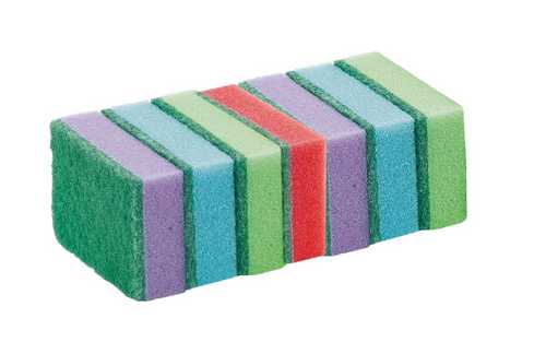 FLATEL Губка бытовая СТАНДАРТ 8,5х6х2,5см, 7 шт.
