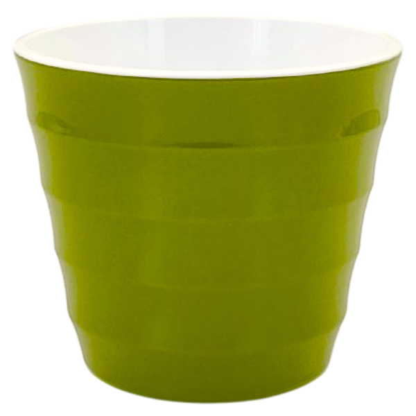 Горшок Лаура 6л с белой вкладкой Папоротник