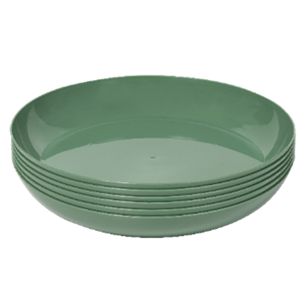 Тарелка круглая d255мм 4 шт. (темно-зелёный) (то)