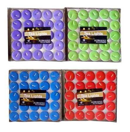 Свечи чайные цветные 50шт