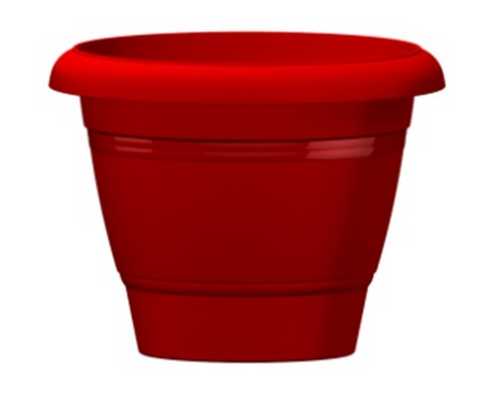 Горшок "Фестона", D22, с поддоном 3,3л красный (то)