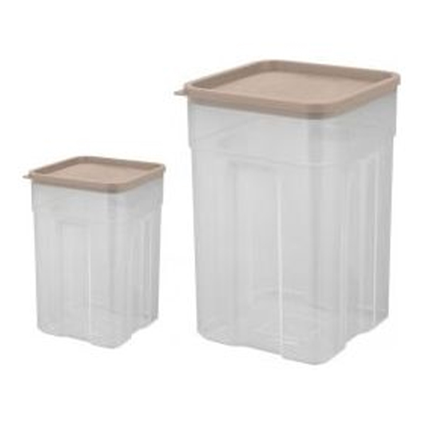 Набор банок для сып. прод. Honey (0,75л + 0,2л) с гибк.крышк. латте (то)