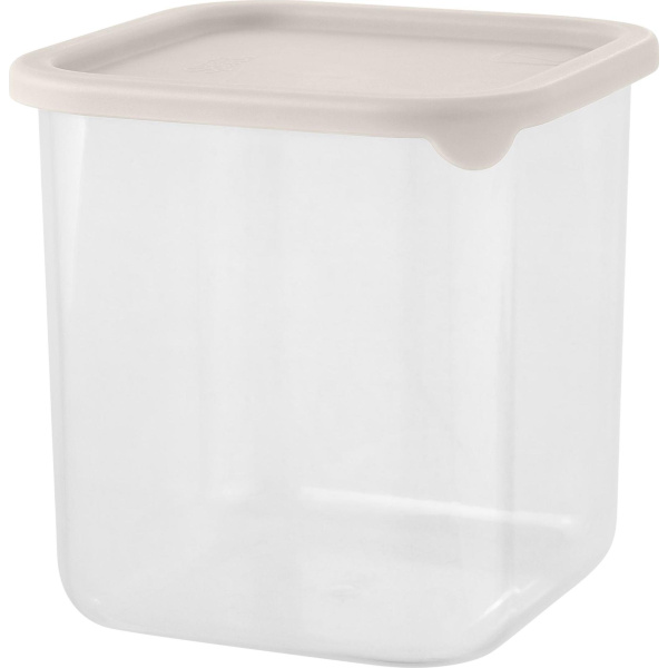 Банка для сыпучих продуктов Vanilla квадр. 0,8л с гибк.крышк. латте (то)