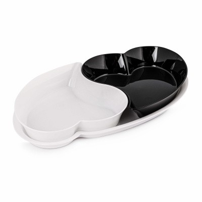 Набор салатников "Ромео и Джульетта"  2шт.(бело-черный)  (то)