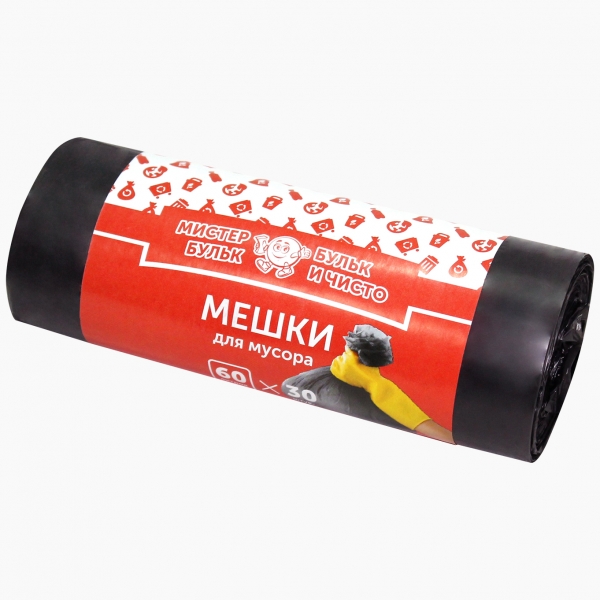 Мешки для мусора 60 л х 30 шт, 7 мкм  