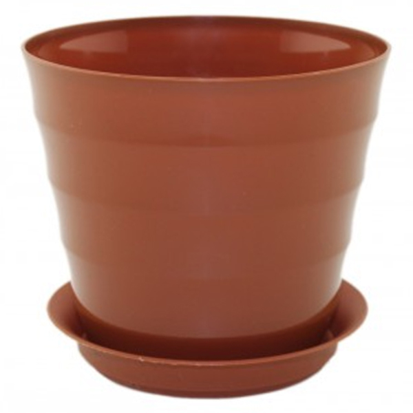 Горшок Лаура 0,7л с поддоном Терракот