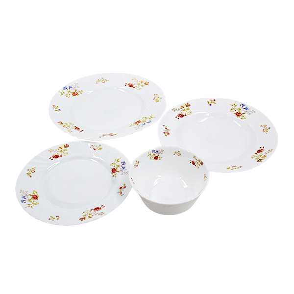 Тарелки из стеклокерамики 24шт (суповая d23см-6шт / обеденные d20 и 25см-по 6шт / салатник 12см-6шт)