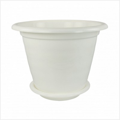Горшок цв. с поддоном "Виола" 16л. (белый.)(то)