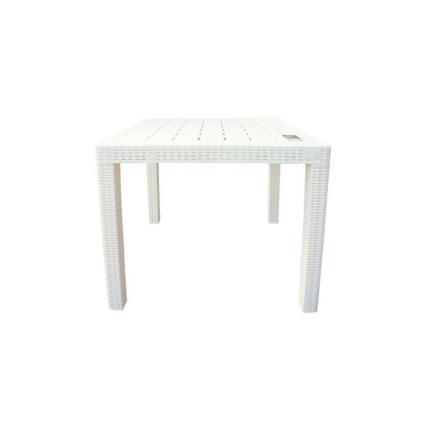 Стол пластиковый малый Rattan 789х789х701мм сливочный