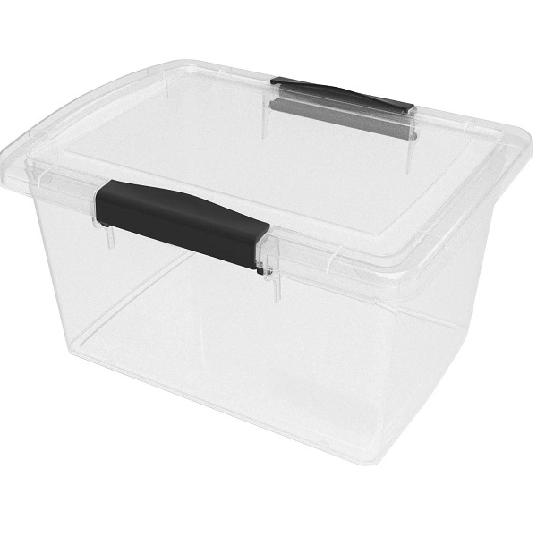 Ящик для хранения Vision 2,5л с защелками прозрачный кристалл (то)