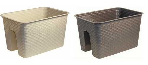 Кашпо на перила РОТАНГ 39,5*27*23см 12л (то)