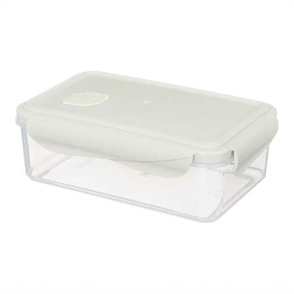 Контейнер для холодильника и СВЧ "ECO STYLE" с клапаном 1,1л св.серый (то)