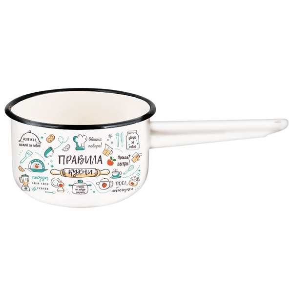 Ковш эмал 1,5л цил без/кр Правила кухни ТМ Appetite